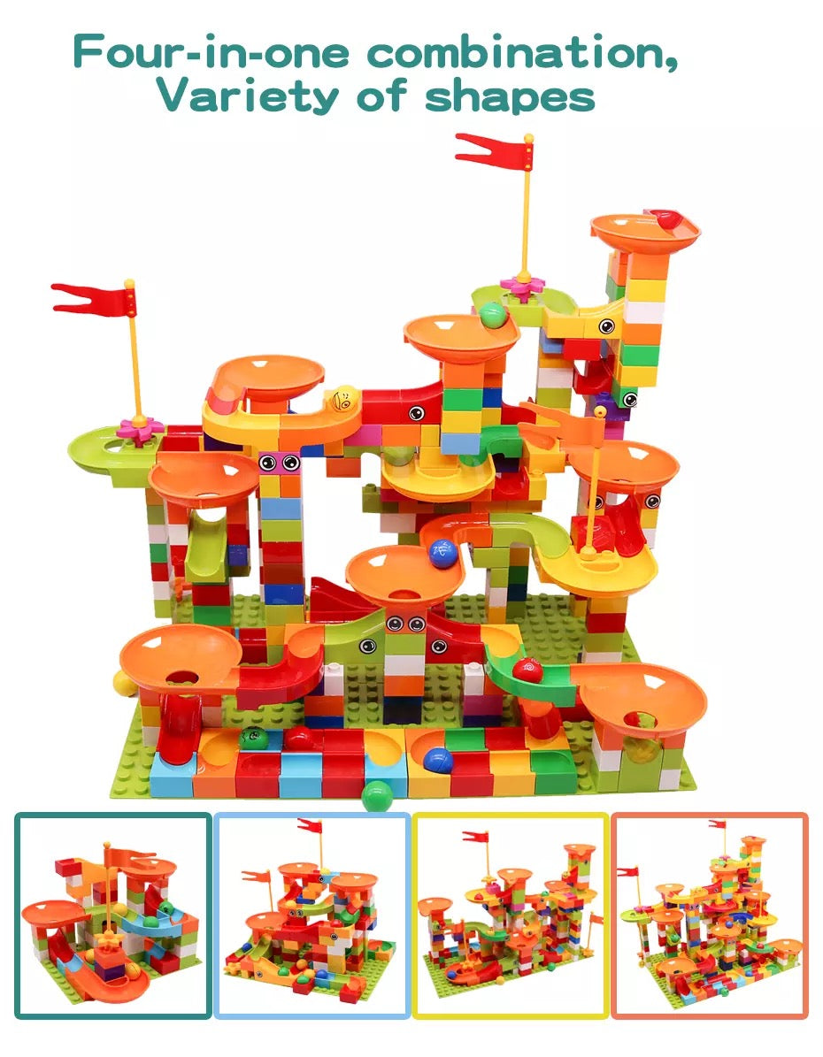 Large DIY Marble Run Track - 74-296 PCS