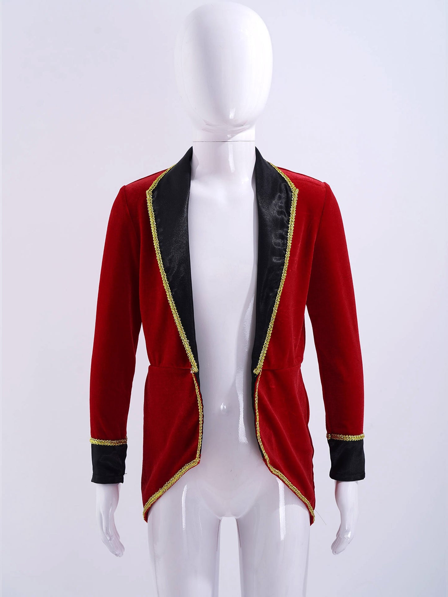 Kids Circus Ringmaster Jacket Long Sleeves Tuxedo Coat (Age 4-16 YRS)