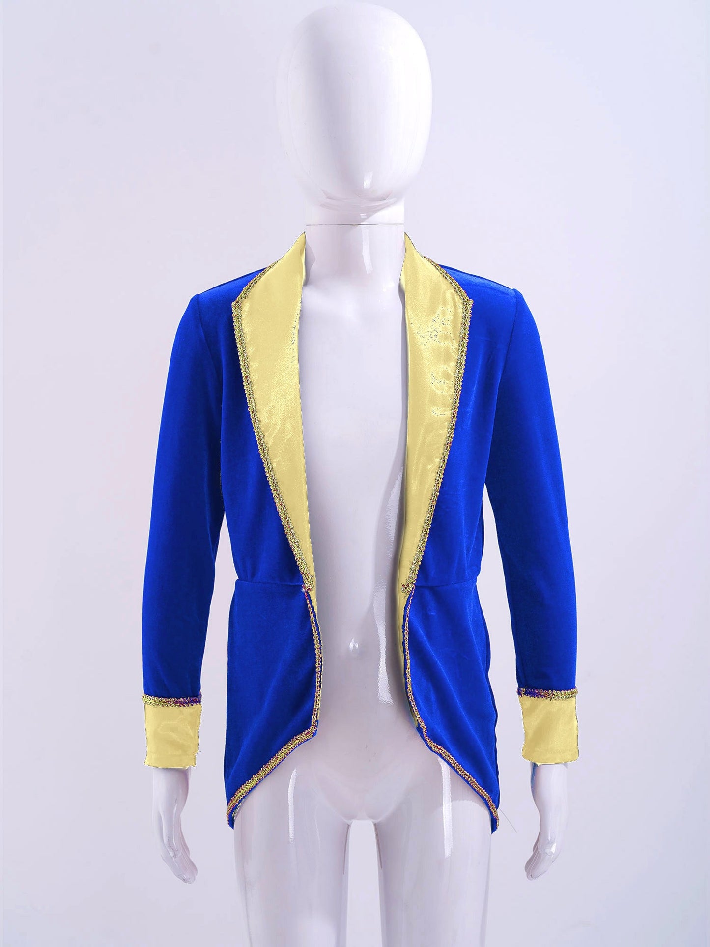 Kids Circus Ringmaster Jacket Long Sleeves Tuxedo Coat (Age 4-16 YRS)