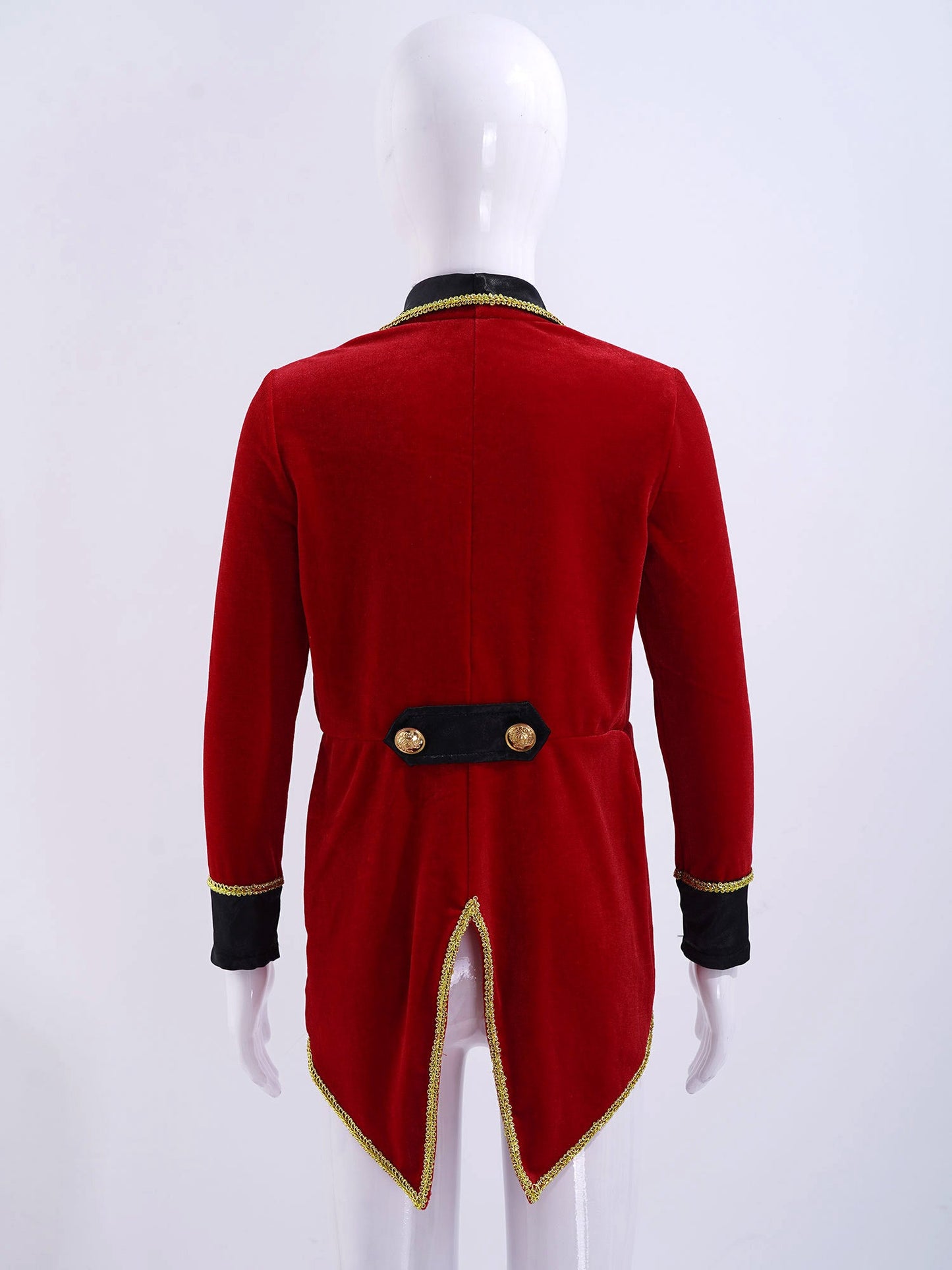 Kids Circus Ringmaster Jacket Long Sleeves Tuxedo Coat (Age 4-16 YRS)
