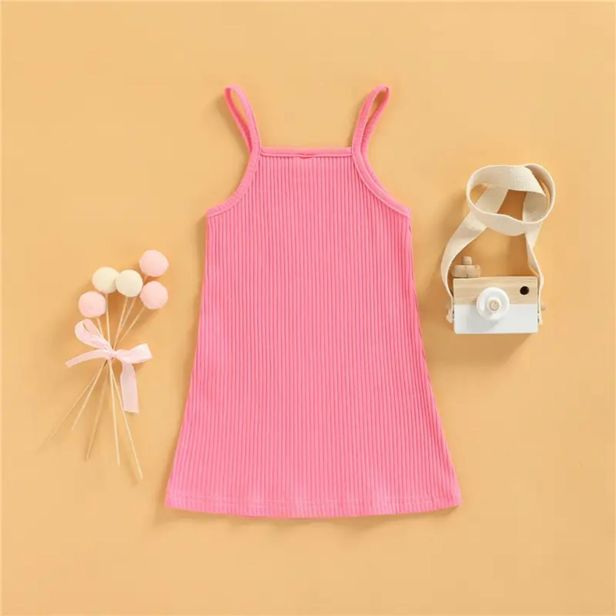 Girls Pink “Babe” Ribbed Dress (Age 24M-6YRS)