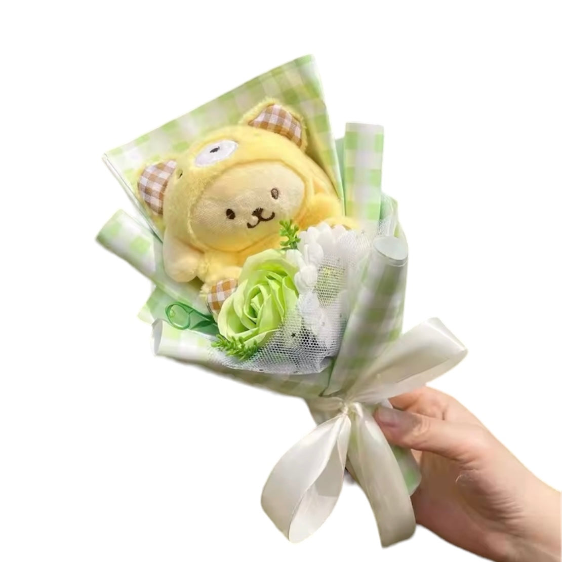 Plush Miss Kitty Gift Flower Bouquet