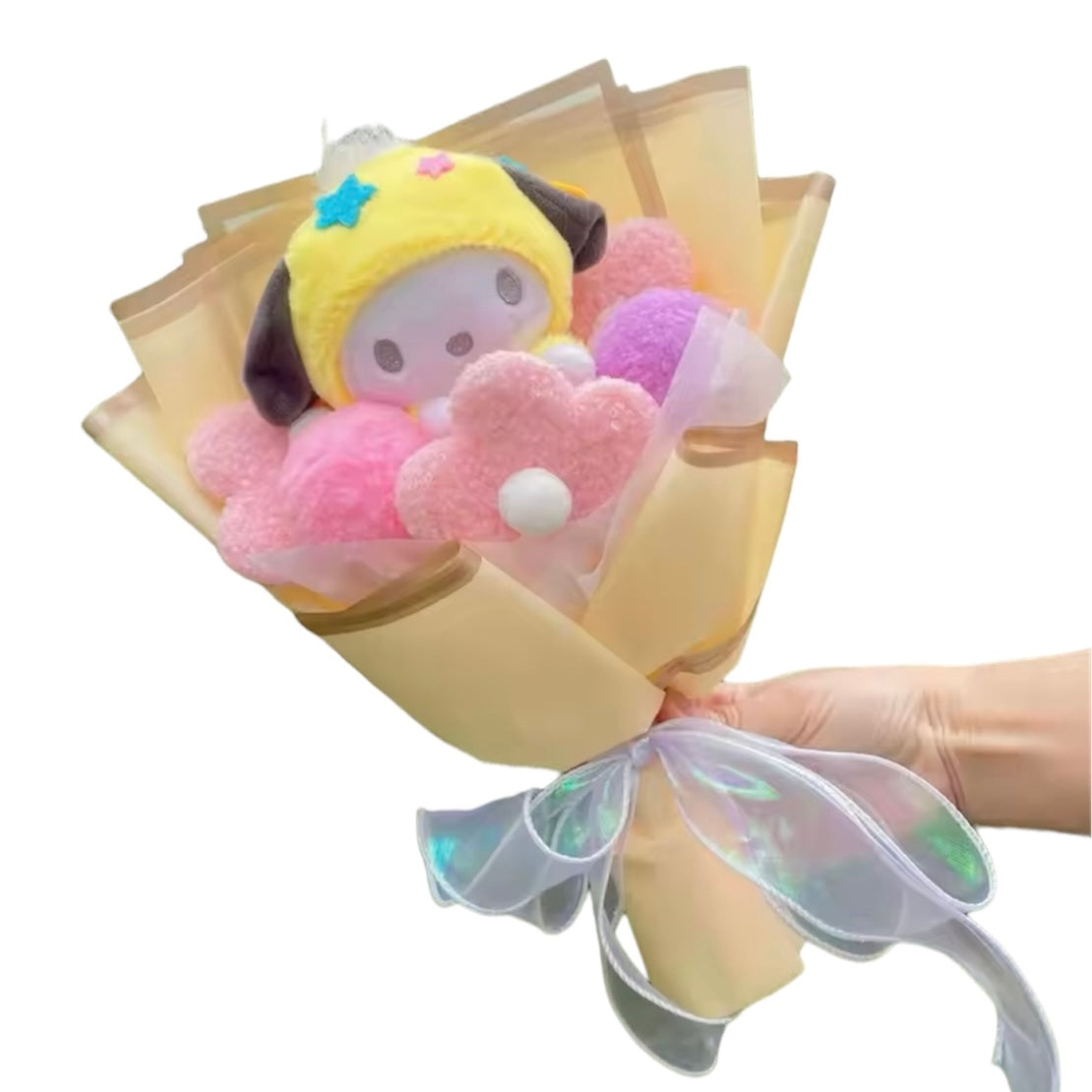 Plush Miss Kitty Gift Flower Bouquet