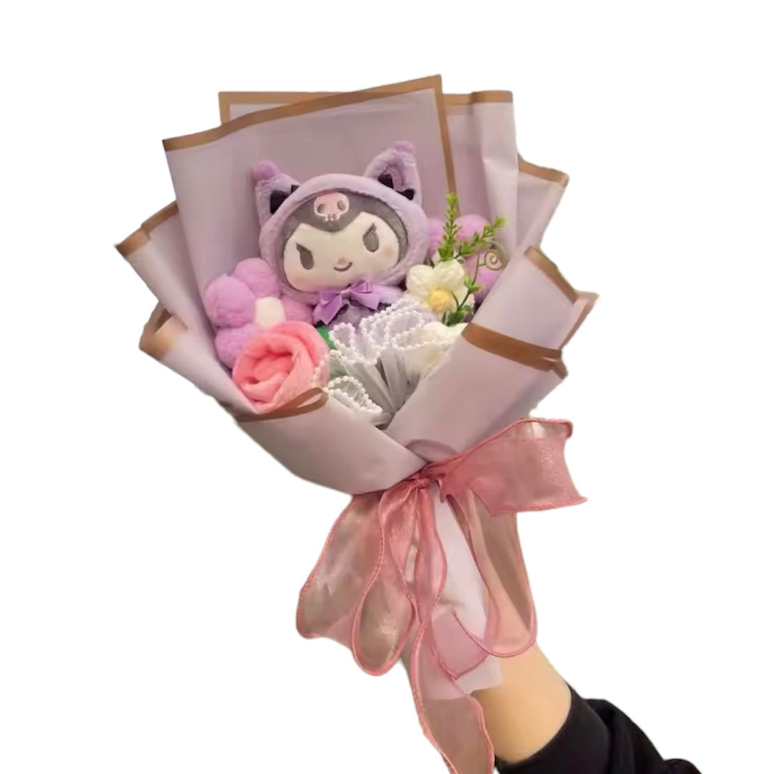 Plush Miss Kitty Gift Flower Bouquet