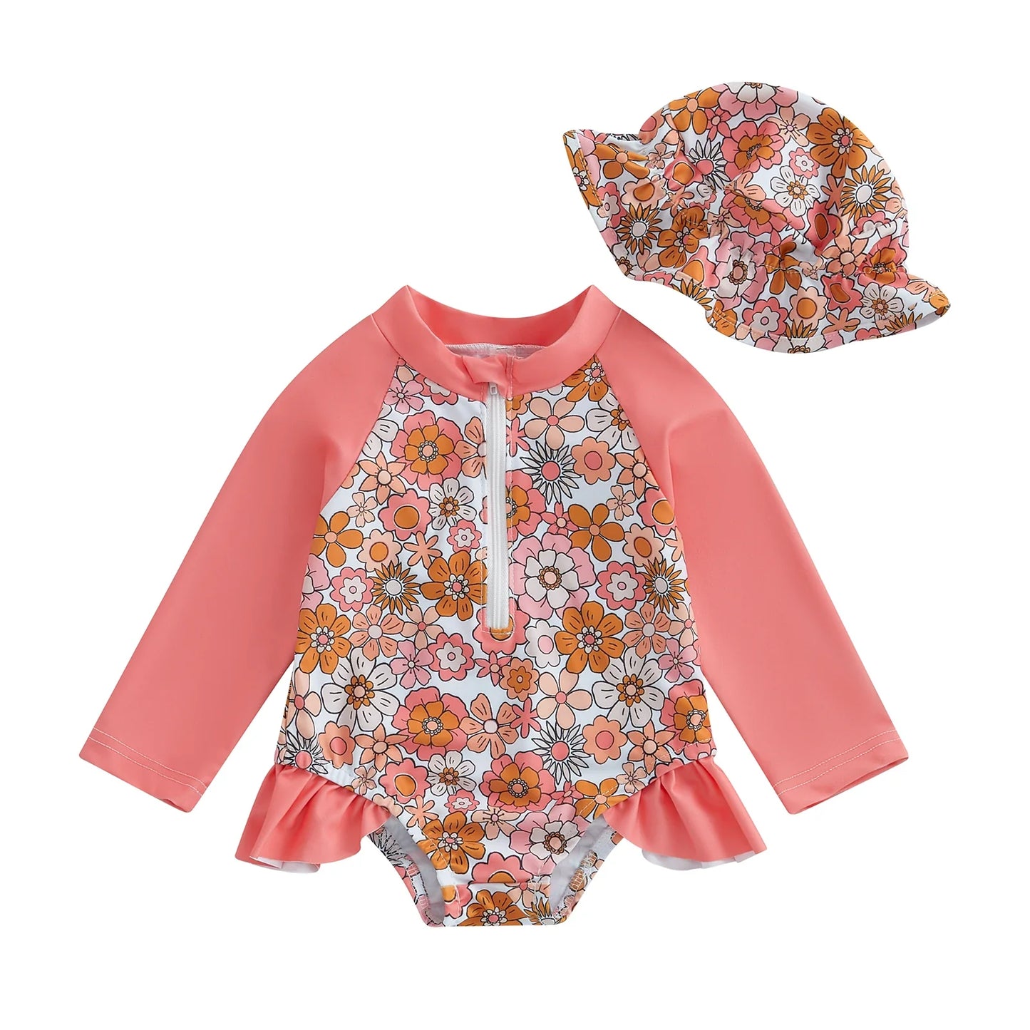 Baby Girls Swimsuits & Hats (Age 6M-3 YRS)