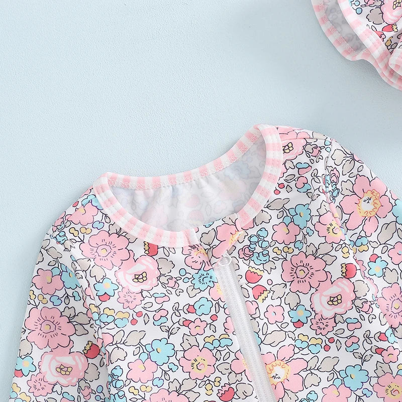 Baby Girls Swimsuits & Hats (Age 6M-3 YRS)