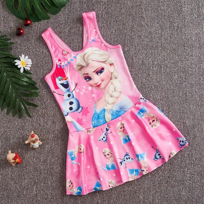 Girls Frozen Swimsuit Dress (Age 12M-10 YRS)