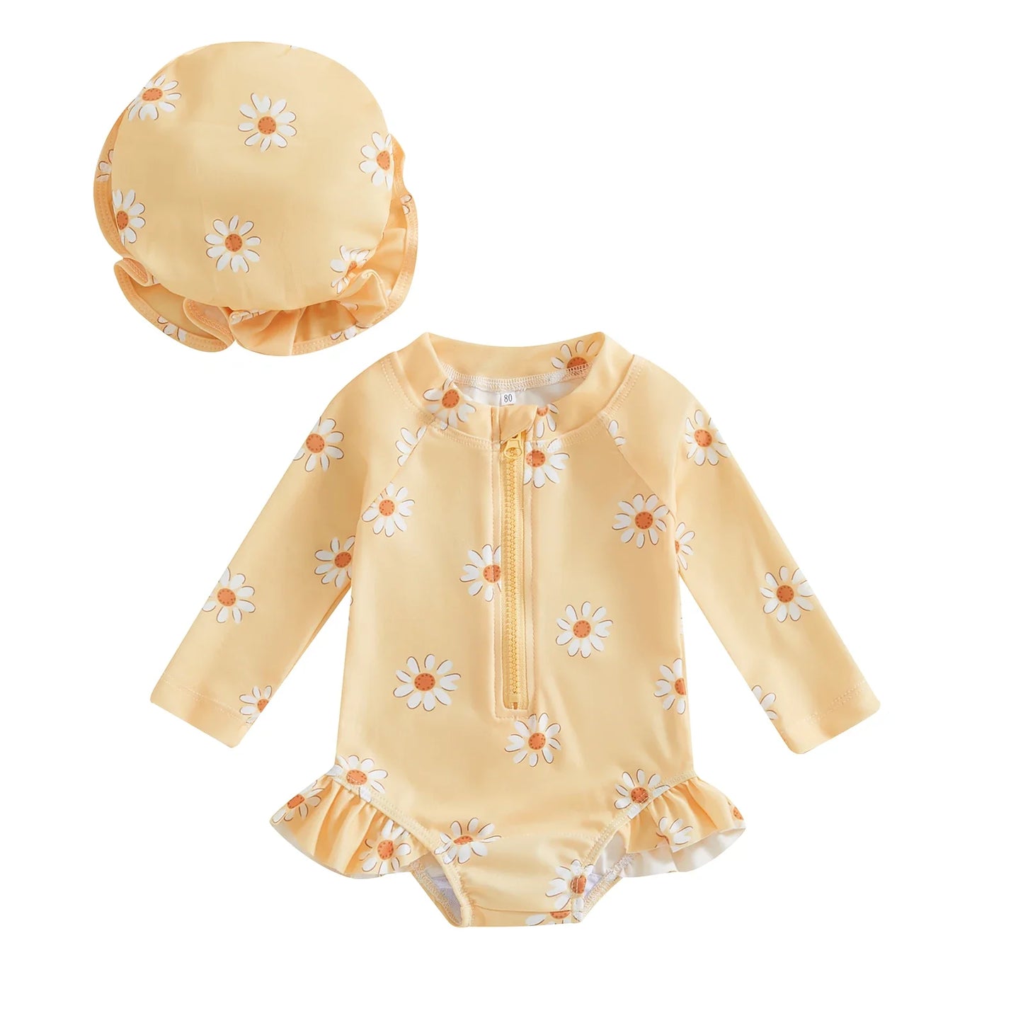 Baby Girls Swimsuits & Hats (Age 6M-3 YRS)