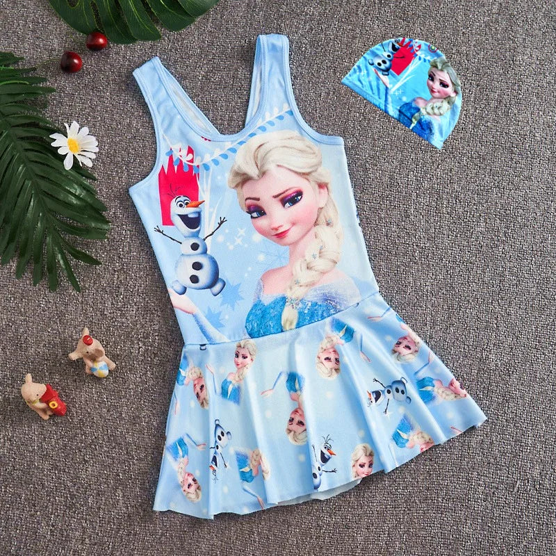Girls Frozen Swimsuit Dress (Age 12M-10 YRS)