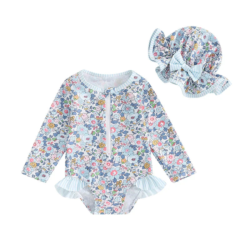 Baby Girls Swimsuits & Hats (Age 6M-3 YRS)