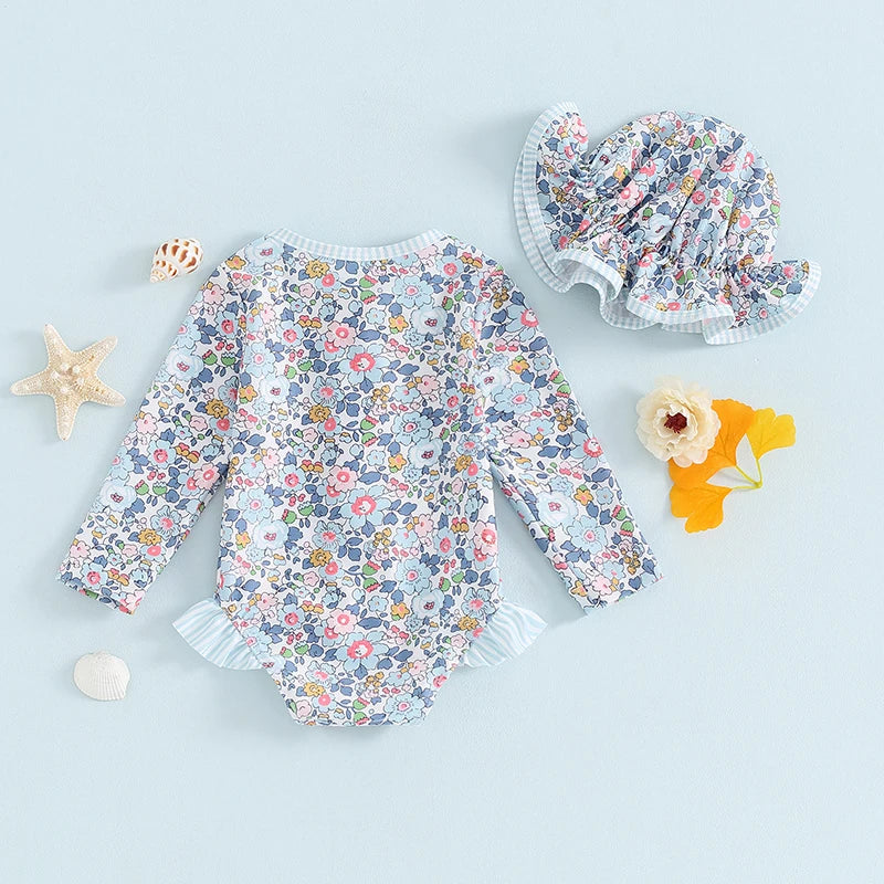 Baby Girls Swimsuits & Hats (Age 6M-3 YRS)