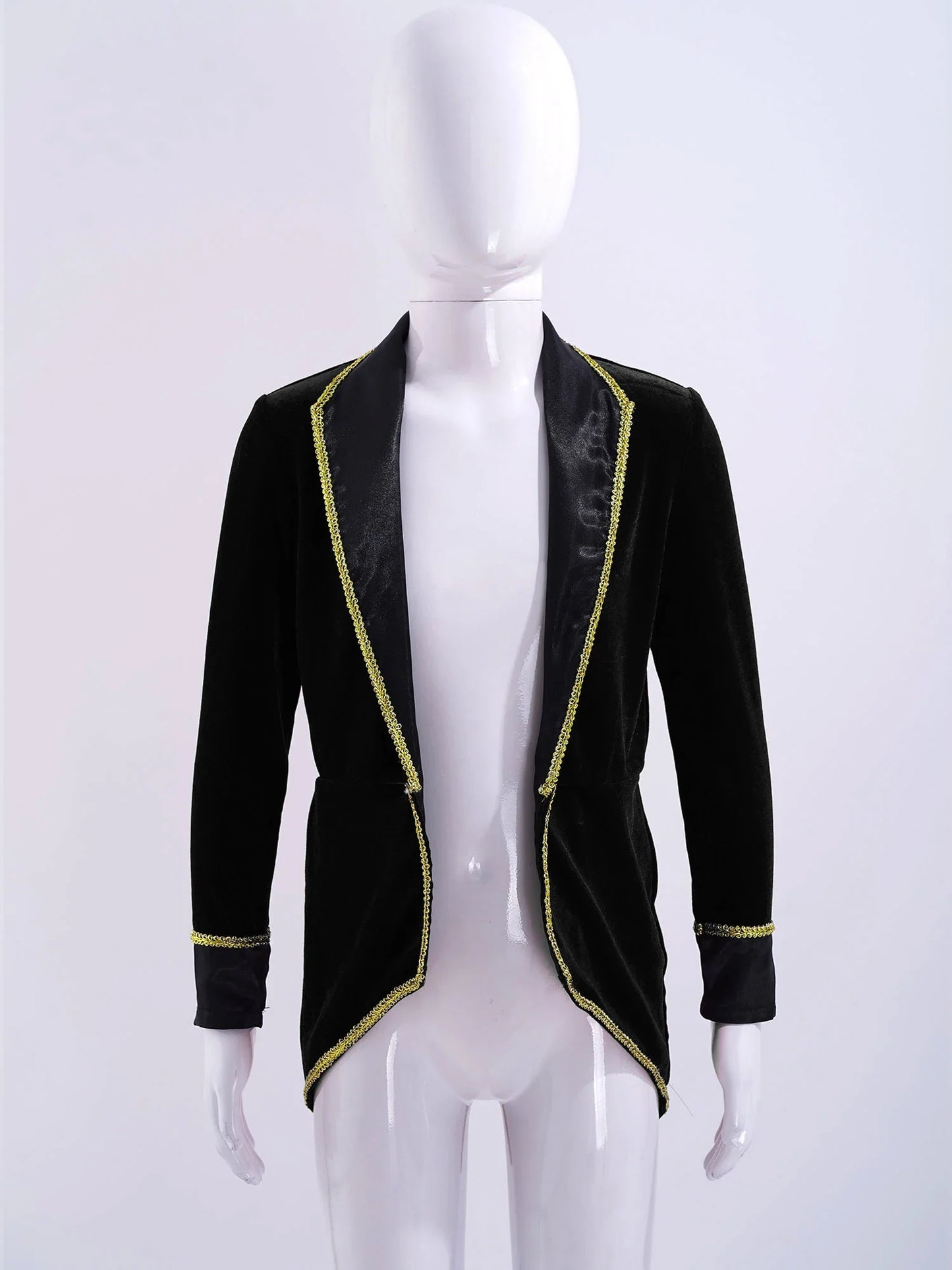 Kids Circus Ringmaster Jacket Long Sleeves Tuxedo Coat (Age 4-16 YRS)