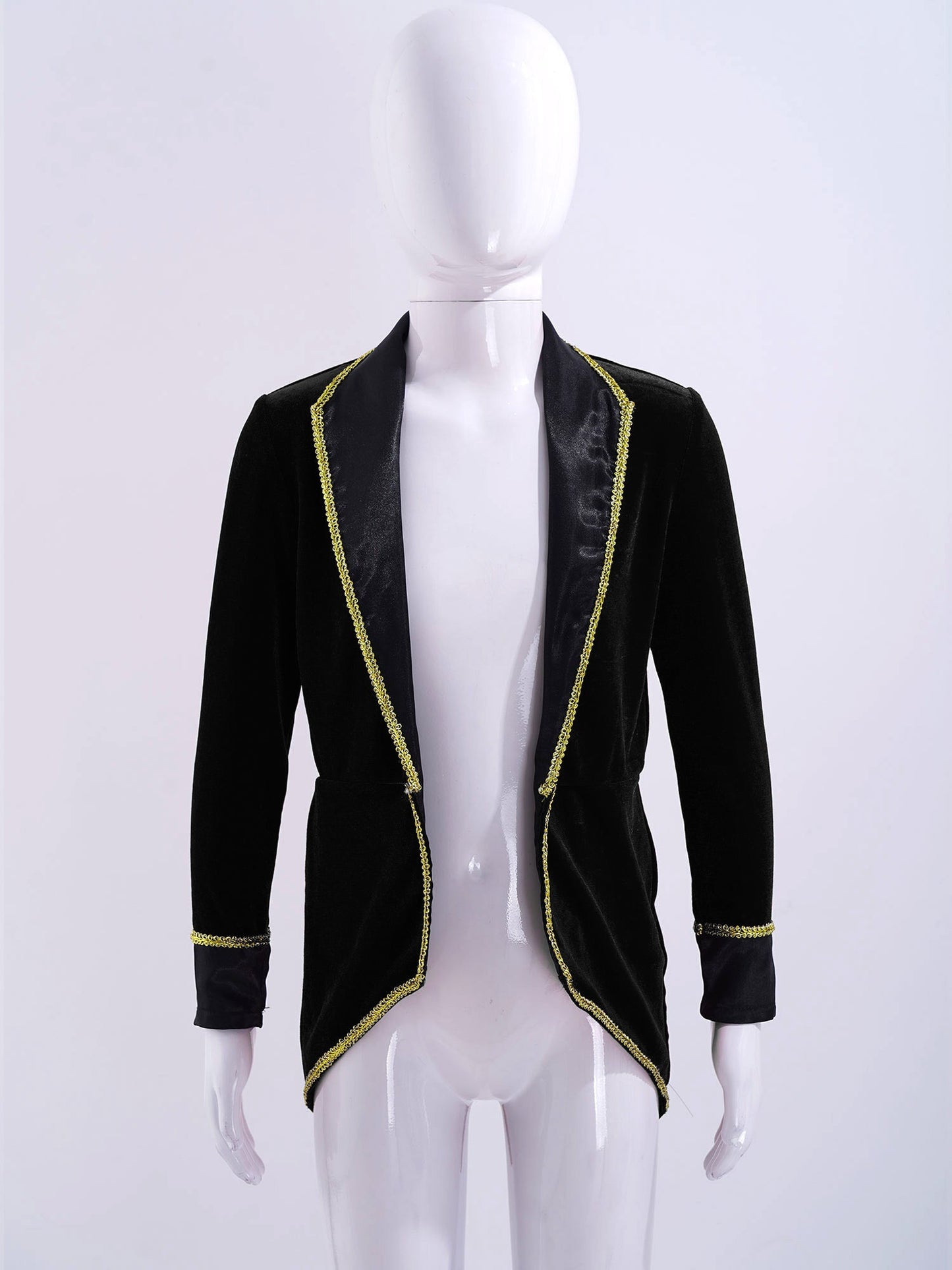 Kids Circus Ringmaster Jacket Long Sleeves Tuxedo Coat (Age 4-16 YRS)
