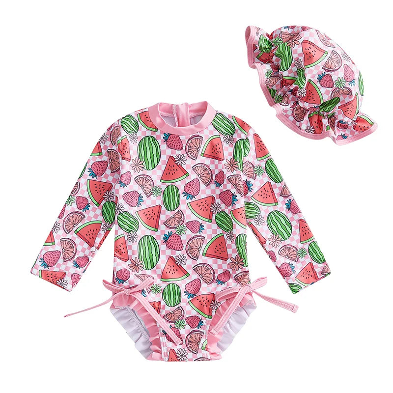 Baby Girls Swimsuits & Hats (Age 6M-3 YRS)