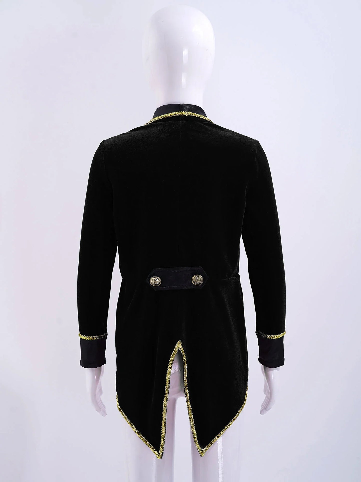 Kids Circus Ringmaster Jacket Long Sleeves Tuxedo Coat (Age 4-16 YRS)