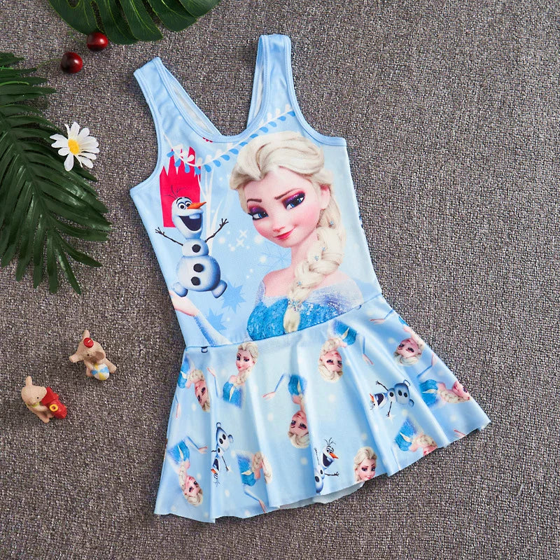 Girls Frozen Swimsuit Dress (Age 12M-10 YRS)