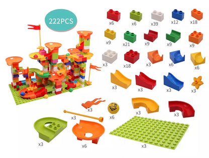 Large DIY Marble Run Track - 74-296 PCS 222PCS