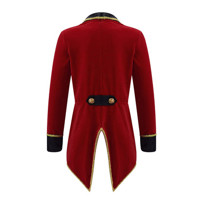 Kids Circus Ringmaster Jacket Long Sleeves Tuxedo Coat (Age 4-16 YRS)