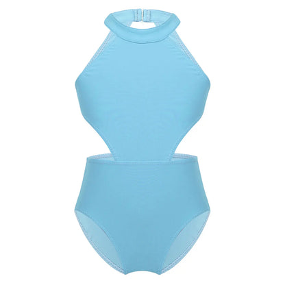 Girls Ballet Dance Halter Leotard (Age 5-12YRS)