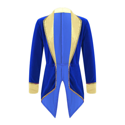 Kids Circus Ringmaster Jacket Long Sleeves Tuxedo Coat (Age 4-16 YRS)