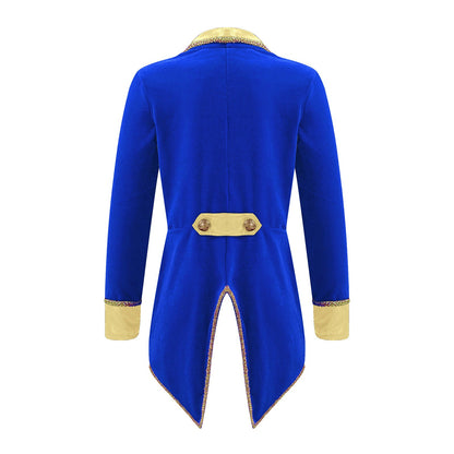 Kids Circus Ringmaster Jacket Long Sleeves Tuxedo Coat (Age 4-16 YRS)