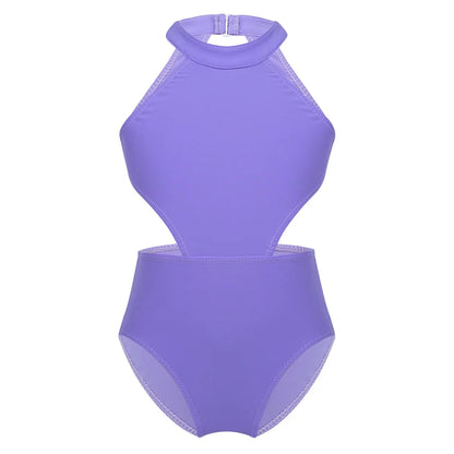 Girls Ballet Dance Halter Leotard (Age 5-12YRS)