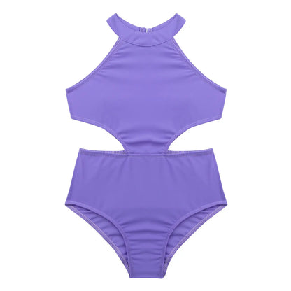 Girls Ballet Dance Halter Leotard (Age 5-12YRS)