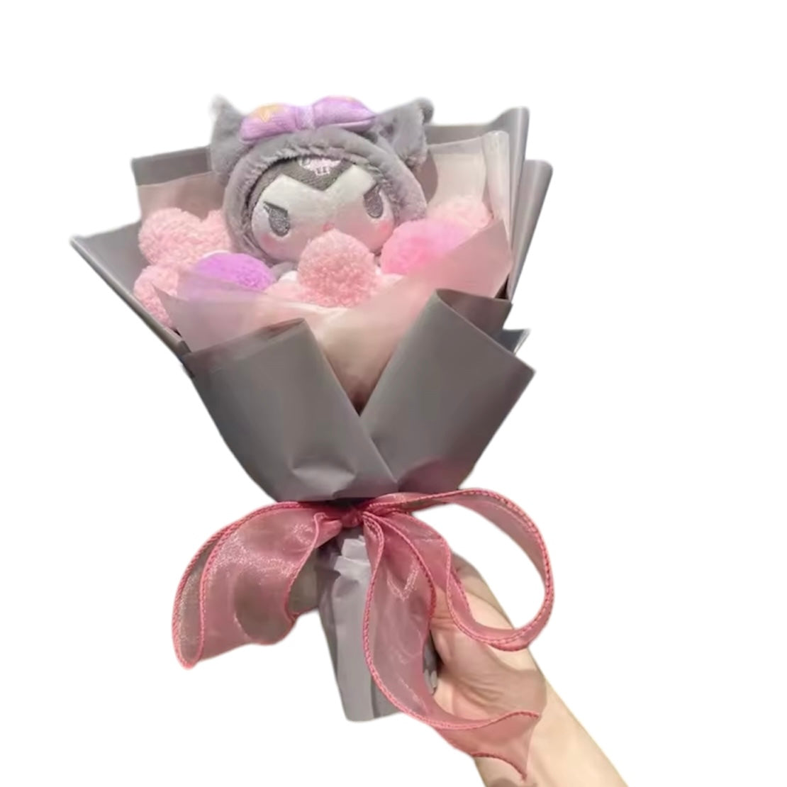 Plush Miss Kitty Gift Flower Bouquet