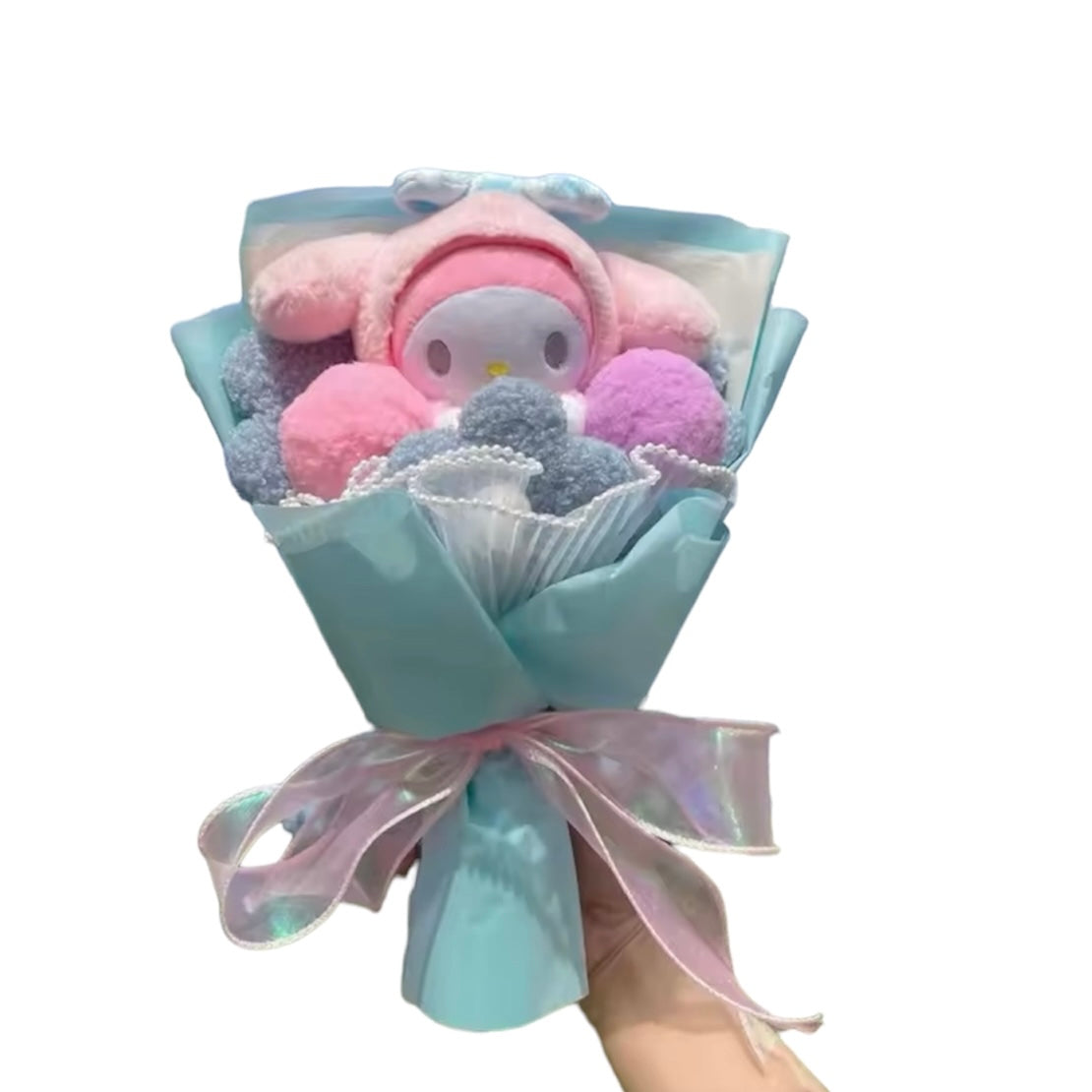 Plush Miss Kitty Gift Flower Bouquet