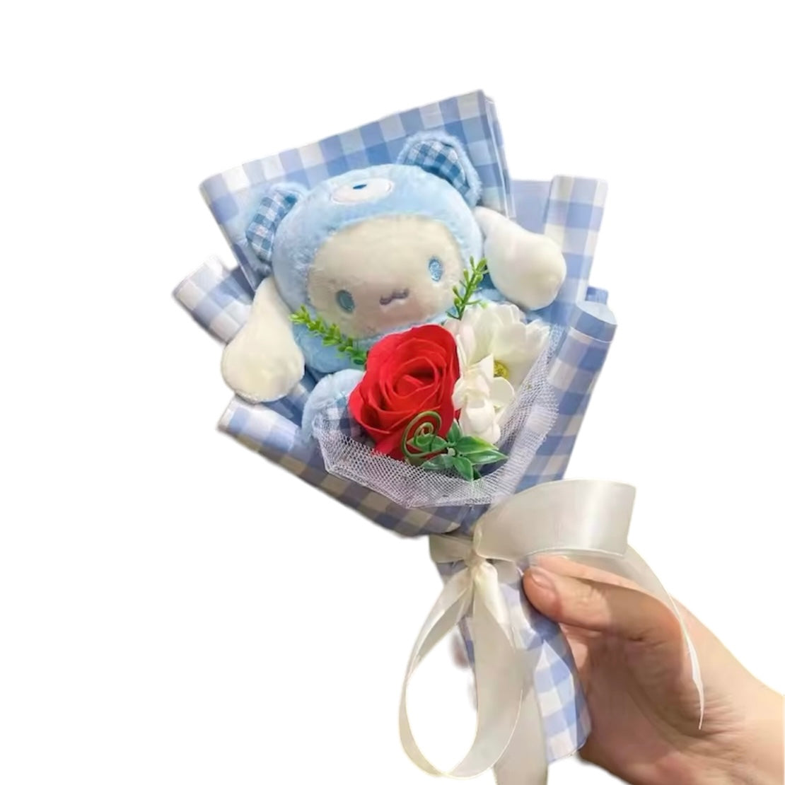 Plush Miss Kitty Gift Flower Bouquet