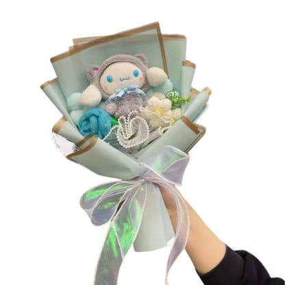 Plush Miss Kitty Gift Flower Bouquet