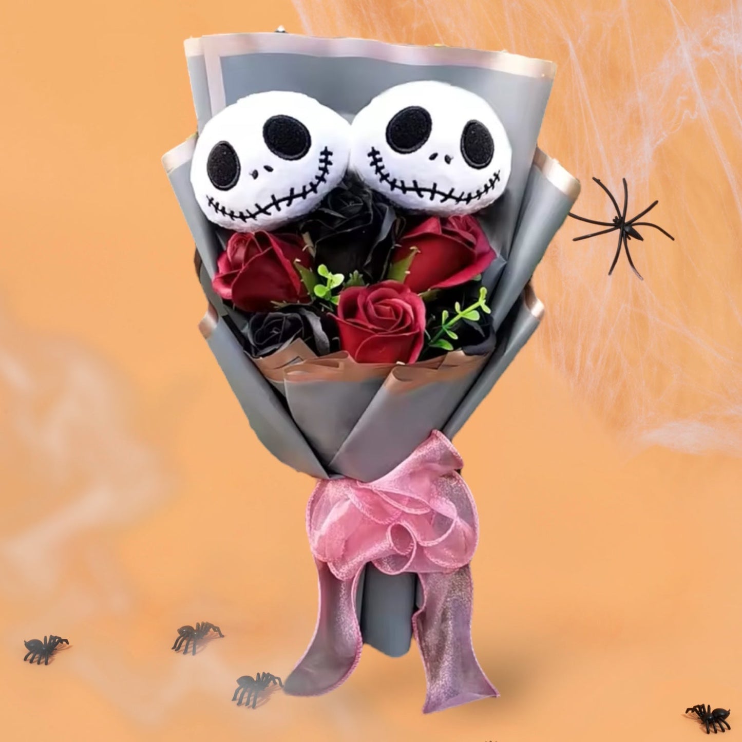 Skeleton Plush Toy Gift Flower Bouquet