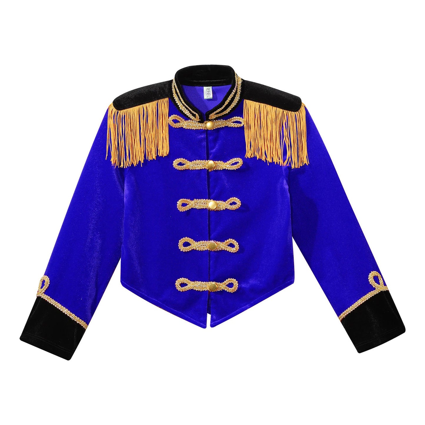 Kids Circus Ringmaster Costume Long Sleeve Fringe Tassel Jacket (Age 6-14YRS)