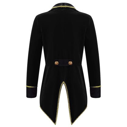 Kids Circus Ringmaster Jacket Long Sleeves Tuxedo Coat (Age 4-16 YRS)
