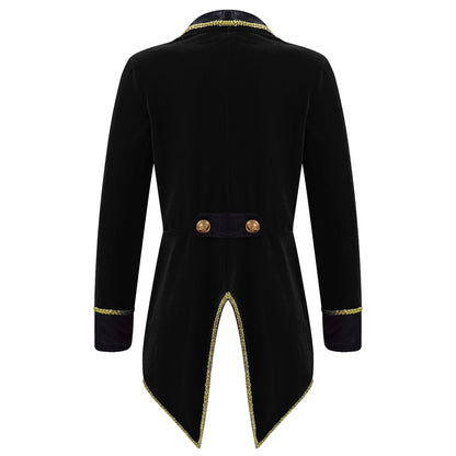 Kids Circus Ringmaster Jacket Long Sleeves Tuxedo Coat (Age 4-16 YRS)
