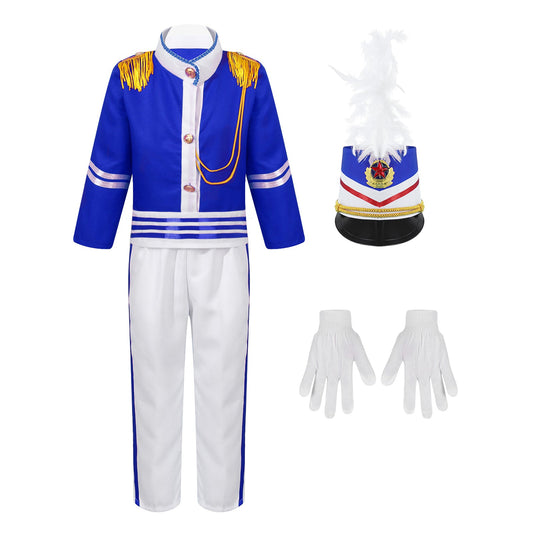 Kids Nutcracker Costume Drum and Trumpet Team Costume (Age 4-12YRS)