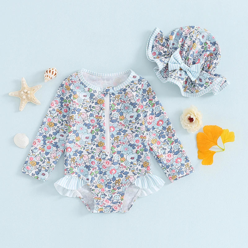 Baby Girls Swimsuits & Hats (Age 6M-3 YRS)