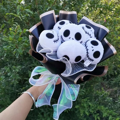 Skeleton Plush Toy Gift Flower Bouquet
