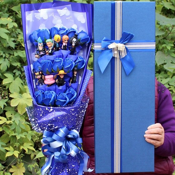 Anime Action Figure Flower Gift Bouquet - No Box Navy